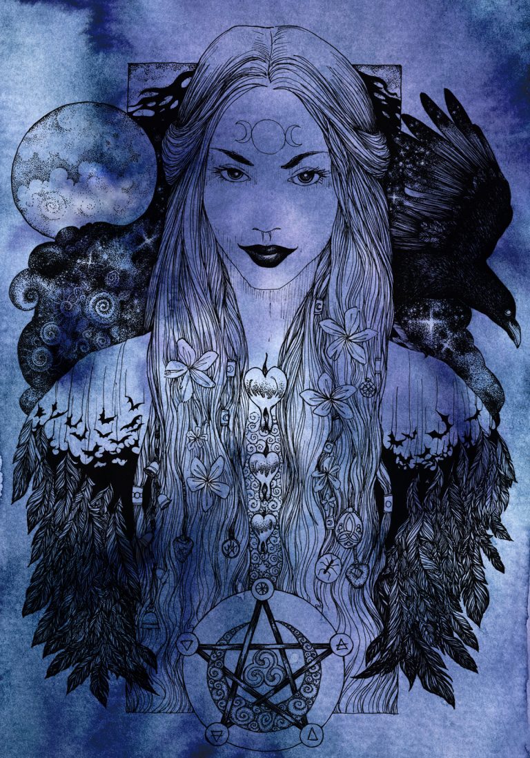 Nyx Mother Goddess of the Night - Art of Naomi Cornock